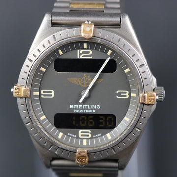 Breitling Navitimer Aerospace – Ref F56059 – Titanium and Gold -Quartz – Full Set