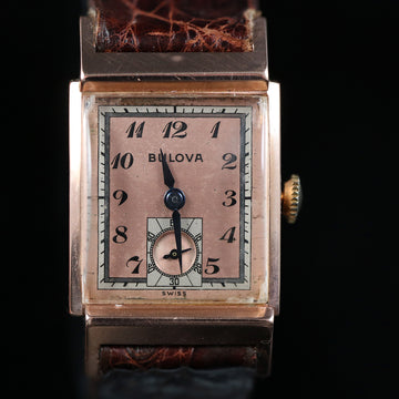 Bulova Tank – 14K Red Gold – 1940’s – Cal 8AH - Serviced