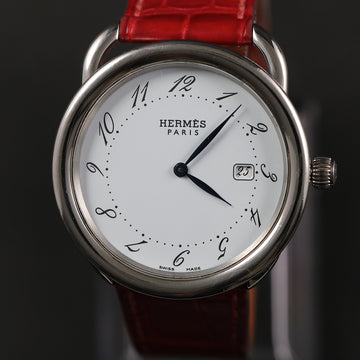 Hermes Arceau AR5.710 - SS – White dial – Quartz ETA