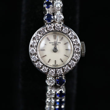 Patek Philippe Cocktail watch with diamond and sapphire – 18K WG – Cal 13.5-320 – 1960’s