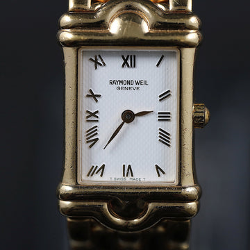 Raymond Weil tank with ref 5857 – 18K YG Electroplated - Quartz movt - Serviced