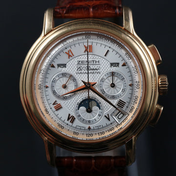 Zenith El Primero chronograph Chronometre18K rose gold chronograph with caliber 410 – Full Set