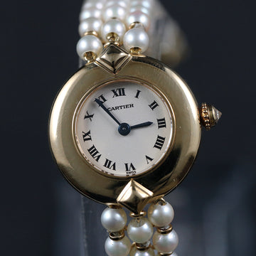 Cartier Colisee with reference 1989 1 – Pearl bracelet – Quartz movt