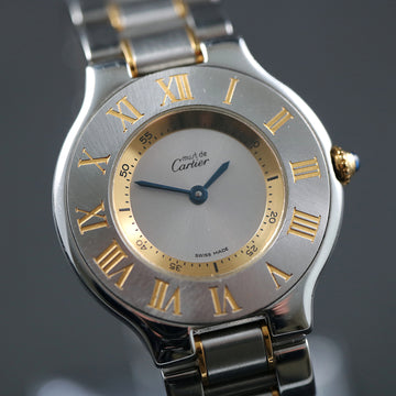 Must de Cartier 21 in stainless steel and gold with quartz movt