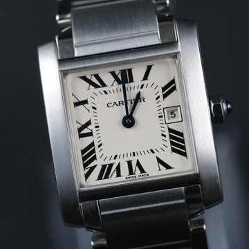 Cartier Tank Francaise in SS – Ref 2465 – Quartz movt – Full Set