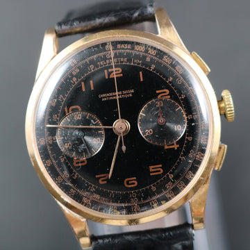 Chronographe Suisse in 18K yellow gold -37mm - Landeron 248