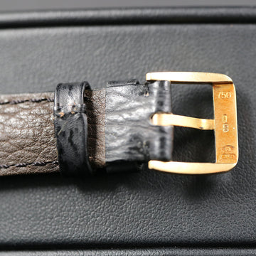 Gerald Genta 18K yellow gold clasp – 14mm with Gerald Genta black strap - 16mm