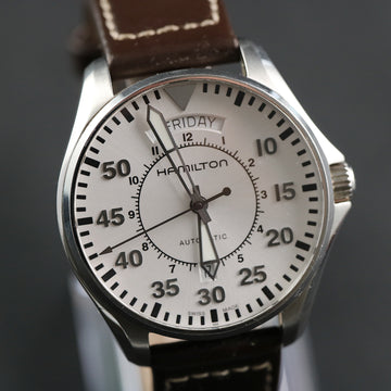 Hamilton Khaki Pilot Day Date – Ref H646150 – SS – Cal ETA 2834-2 – Full Set