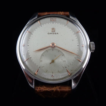 Omega jumbo 38.5mm dial in stainless steel from 1954