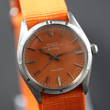 Rolex Oyster Perpetual Precision Air King from 1967 with orange dial with ref 1003