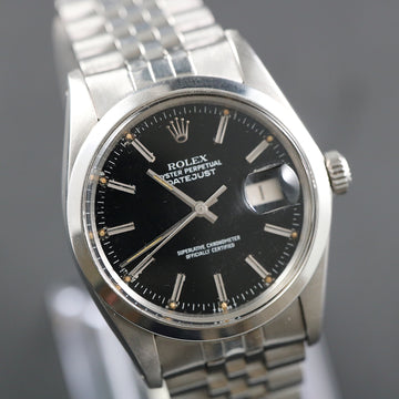 Rolex Oyster Perpetual Datejust 16000 with black dial – SS – Cal 3035 – 1978
