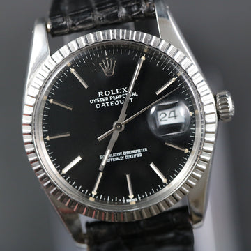 Rolex Oyster Perpetual Datejust 16030 with black dial - SS – Cal 3035 – 1987 – Full Set