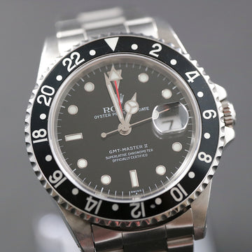 Rolex 16710 GMT Master II stainless steel from 1998 – Swiss Dial – Luminova lumes