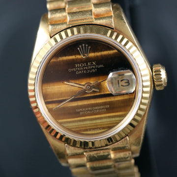 Rolex Oyster Perpetual Datejust 6917 in 18K YG – Tiger Eye dial - 26mm - 1979