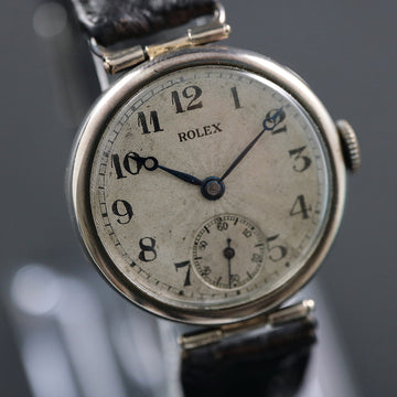 Rolex Sterling silver Rebberg – 0.925 Silver – Silver Sunburst dial – Unicorn mvt - 1920’s