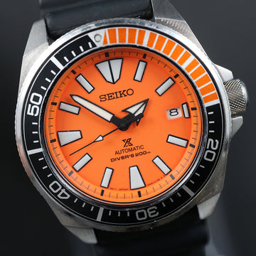 Seiko Prospex Diver Samurai – Ref SRPB97 – Orange dial – Cal 4R35 – Full Set