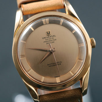 Universal Polerouter De Luxe in 18K RG with Cal 215