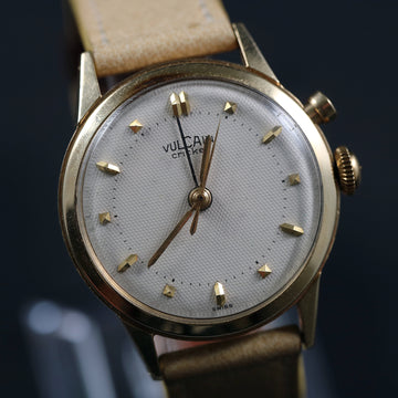 Vulcain Cricket Honeycomb dial with Cal 120 in 14K YG