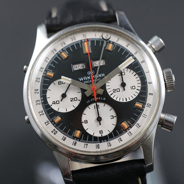 Wakmann triple date chronograph – 71.1309.70 - Reverse Panda dial – Valjoux 730 – SS- 60’s