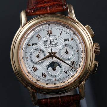 Zenith El Primero chronograph Chronometre18K rose gold chronograph with caliber 410 – Full Set