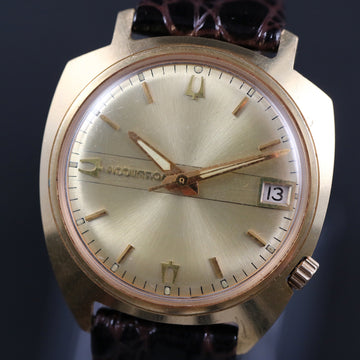 Bulova Accutron M7 from the 1967 in 14K yellow gold with beautiful case shape