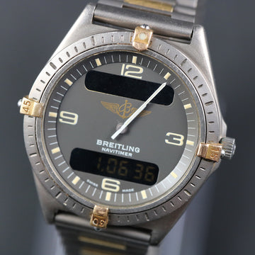 Breitling Navitimer Aerospace – Ref F56059 – Titanium and Gold -Quartz – Full Set