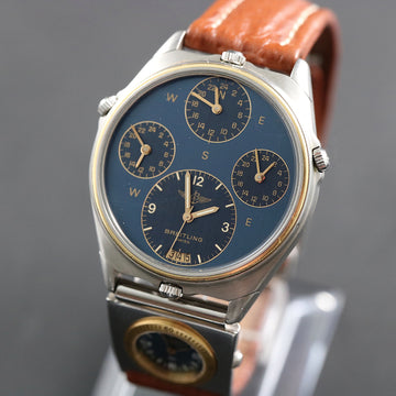 Breitling World Timer – Ref 80840 – Blue dial – 1980’s