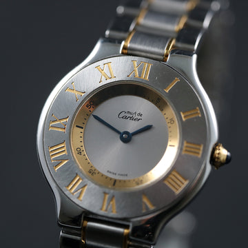 Must de Cartier 21 in stainless steel and gold with quartz movt