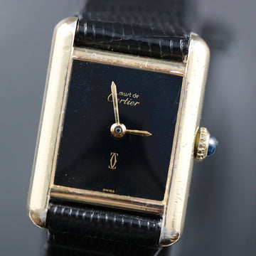 Cartier Tank Must De – Argent – Plaque Or – Cal 78-1  - Small size