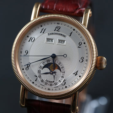 ChronoSwiss Lunar with Ref CH 9321 R – 18K RG – Full calendar - Serviced
