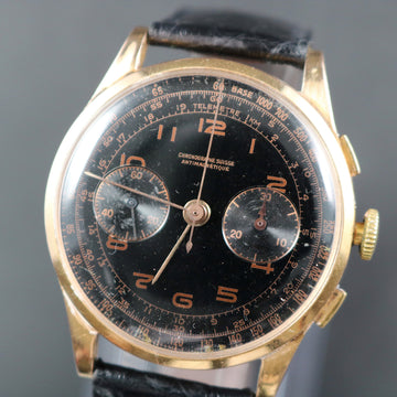 Chronographe Suisse in 18K yellow gold -37mm - Landeron 248