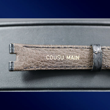 Gerald Genta 18K yellow gold clasp – 14mm with Gerald Genta black strap - 16mm