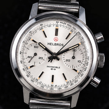 Helbros Invicible Chronograph – Valjoux 7733 - SS – 35mm - Serviced