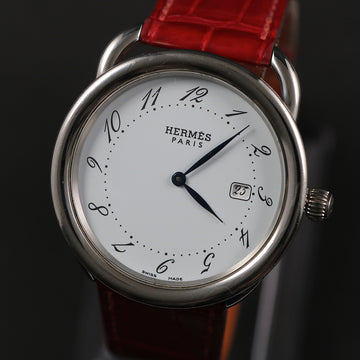 Hermes Arceau AR5.710 - SS – White dial – Quartz ETA