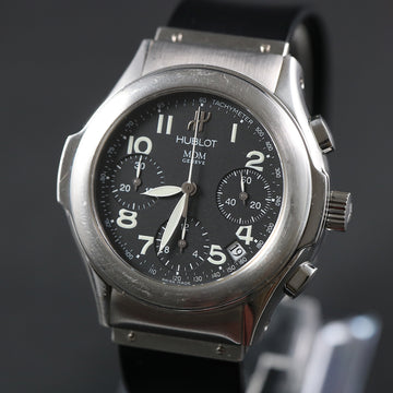 Hublot MDM Geneve chronograph watch with automatic movement in stainless steel
