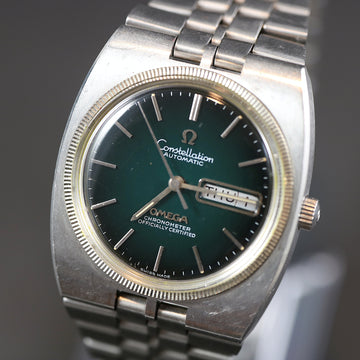 Omega Constellation chronometer in SS with green dial - Cal. 751 - 1969