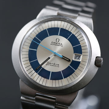 Omega Geneve Dynamic - Cal 565 - SS – 1970 – 41mm – with original bracelet and blue strap – Serviced