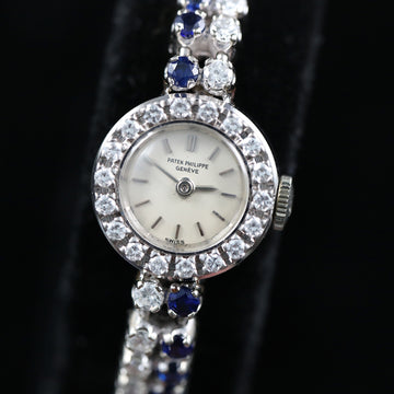 Patek Philippe Cocktail watch with diamond and sapphire – 18K WG – Cal 13.5-320 – 1960’s