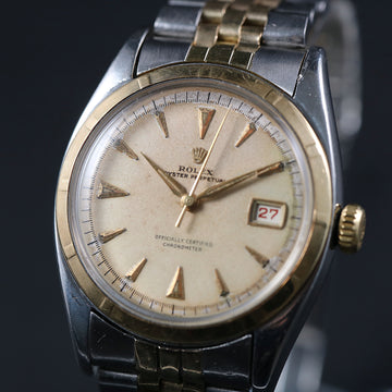 Rolex Oyster Perpetual Ref 6105 in SS and gold with bubble back and caliber A260 from 1963