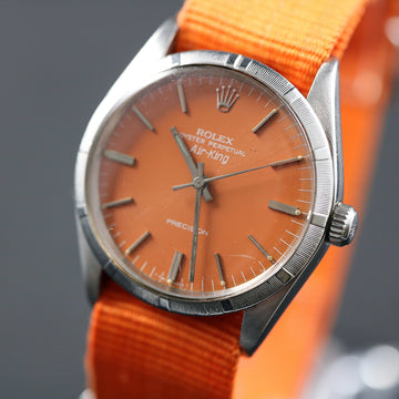 Rolex Oyster Perpetual Precision Air King from 1967 with orange dial with ref 1003
