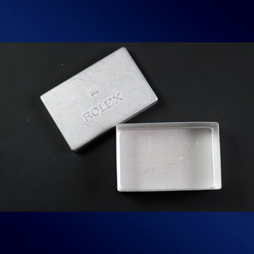 Rolex Watch Part Tin Box in Aluminum from the 1950’s