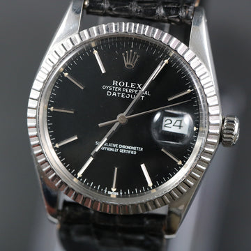 Rolex Oyster Perpetual Datejust 16030 with black dial - SS – Cal 3035 – 1987 – Full Set