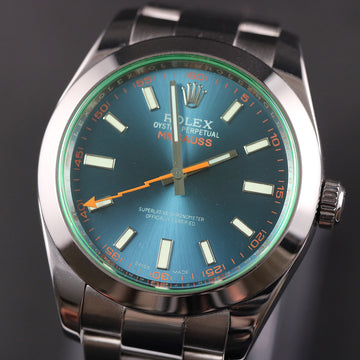 Rolex Oyster Perpetual Milgauss with blue/green dial – SS – Cal 3131 – 2023