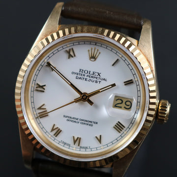 Rolex Oyster Perpetual Datejust 16018 – 18K YG – Cal 3035 – 1989 – Serviced 6/24