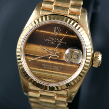 Rolex Oyster Perpetual Datejust 6917 in 18K YG – Tiger Eye dial - 26mm - 1979