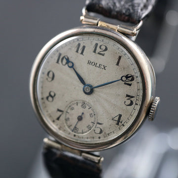 Rolex Sterling silver Rebberg – 0.925 Silver – Silver Sunburst dial – Unicorn mvt - 1920’s
