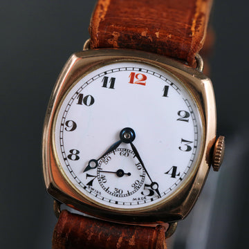 Thomas Russell & Son – 9K rose gold – Enamel dial – Manual winding - 1895