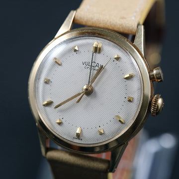 Vulcain Cricket Honeycomb dial with Cal 120 in 14K YG