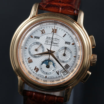 Zenith El Primero chronograph Chronometre18K rose gold chronograph with caliber 410 – Full Set