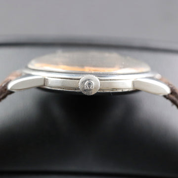 Omega 2748 with amazing patina dial from 1954 in stainless steel with caliber 266